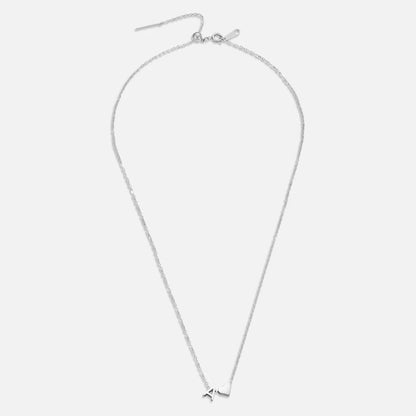 Forever Love and Letter Silver-Tone Necklace