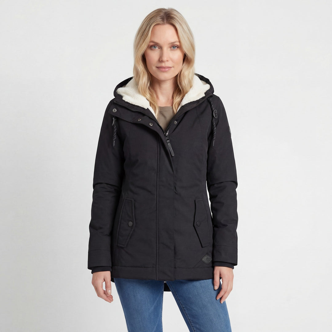 Women's Waterproof Quilted Hooded Coat – Oversized Fit