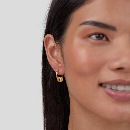 Gigi Gold-Tone Crystal Hoop Earrings