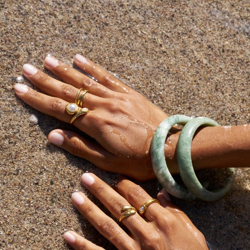 Amara Gold-Tone Pearl Wrap Ring