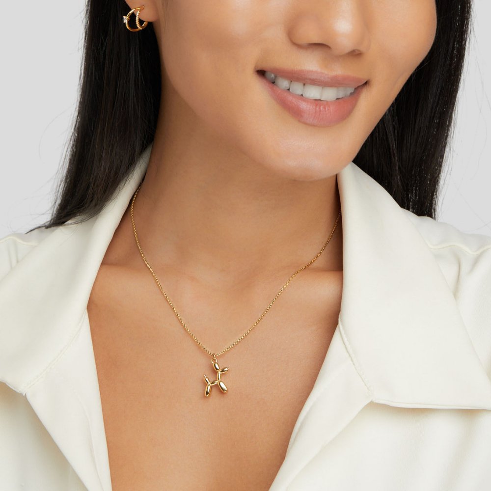 Gold-Tone Balloon Charm Necklace