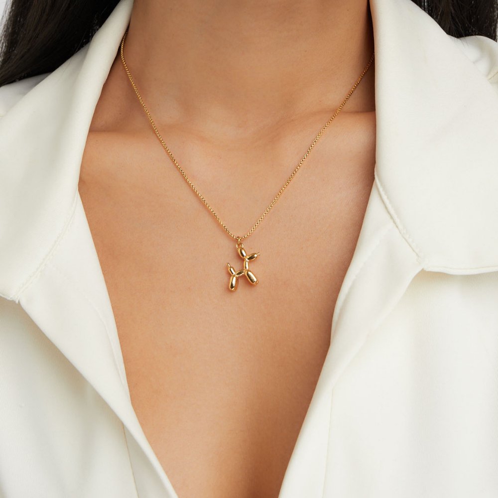 Gold-Tone Balloon Charm Necklace