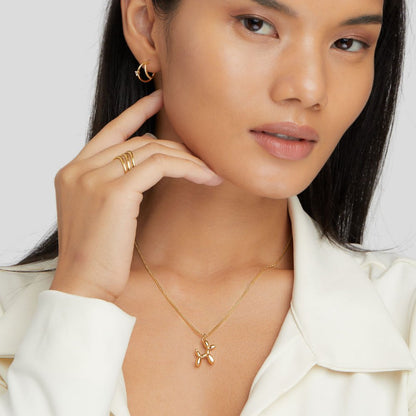 Gold-Tone Balloon Charm Necklace