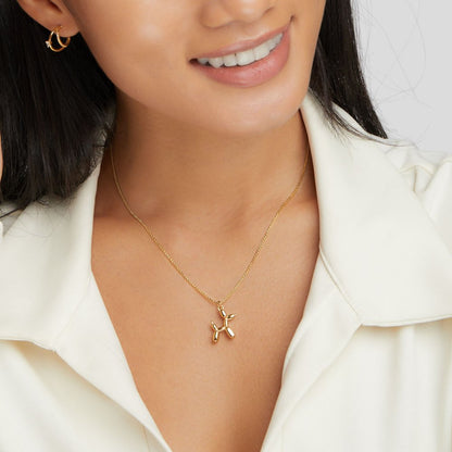 Gold-Tone Balloon Charm Necklace