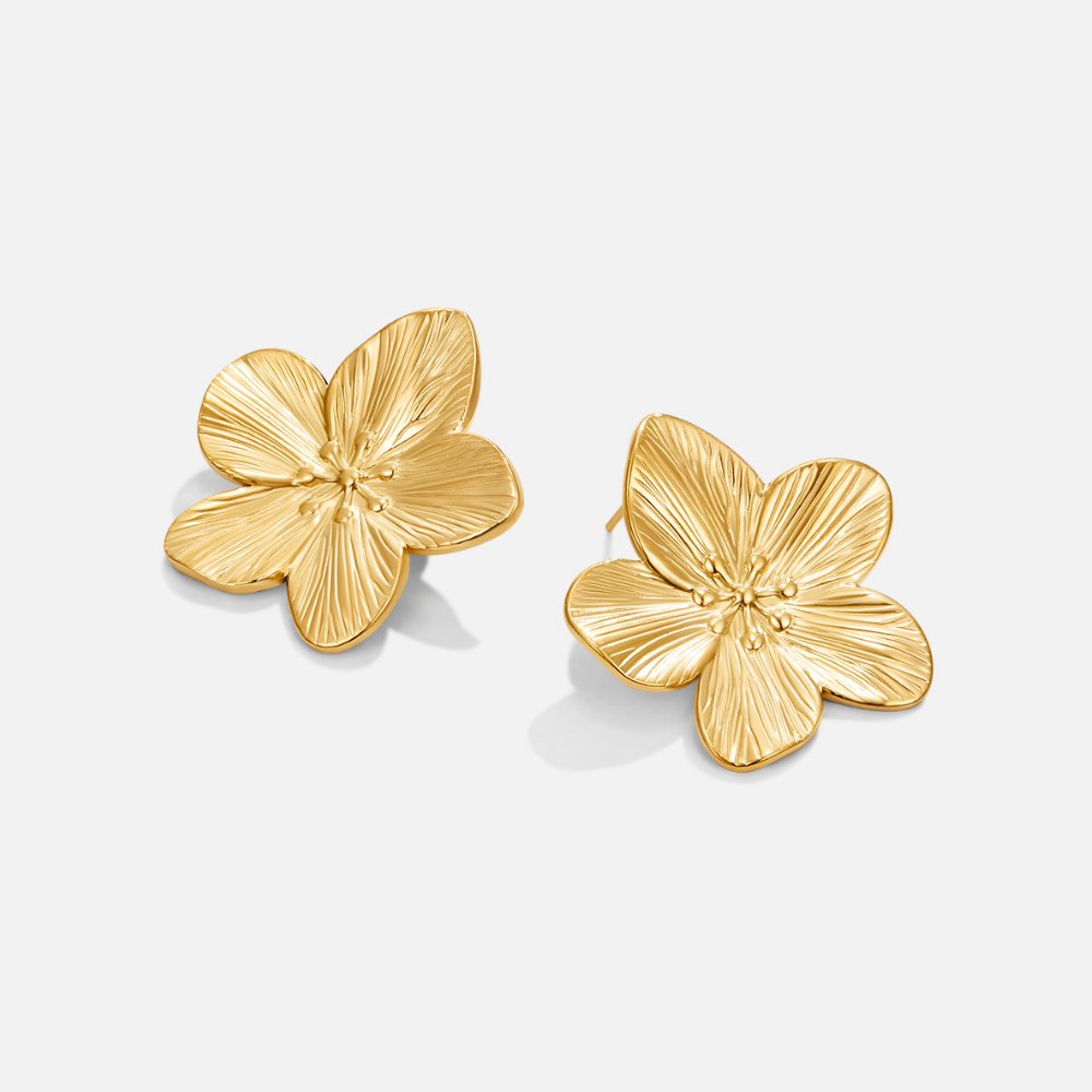 Gold-Tone Blossom Earrings