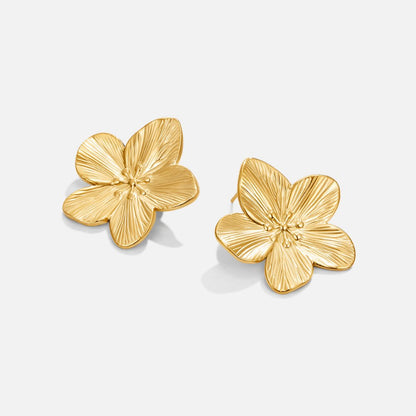 Gold-Tone Blossom Earrings