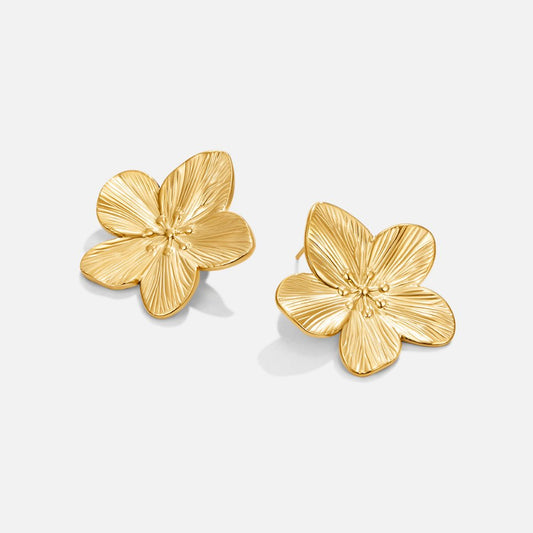 Gold-Tone Blossom Earrings