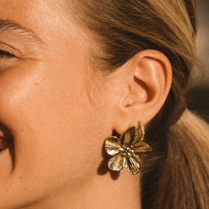 Gold-Tone Blossom Earrings