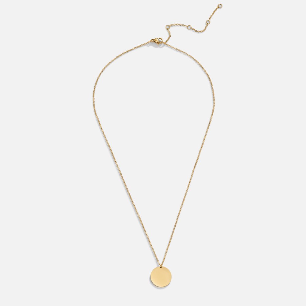 Gold-Tone Coin Pendant Necklace