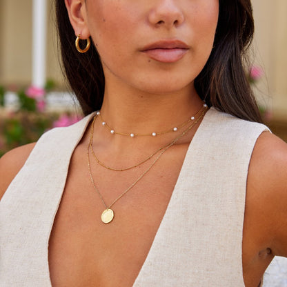 Gold-Tone Coin Pendant Necklace