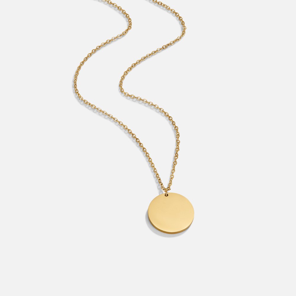 Gold-Tone Coin Pendant Necklace
