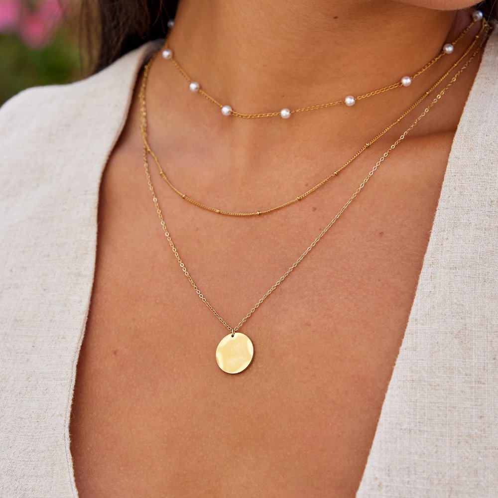 Gold-Tone Coin Pendant Necklace