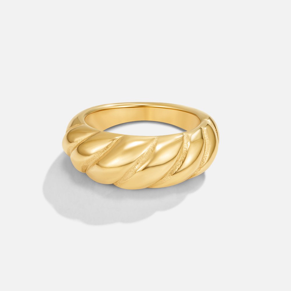 Gold-Tone Croissant Ring
