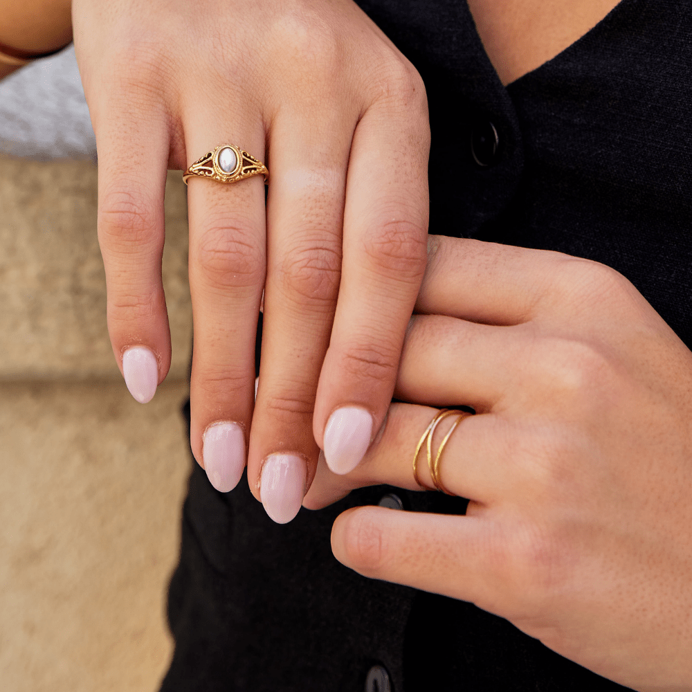 Gold-Tone Infinity Loop Ring