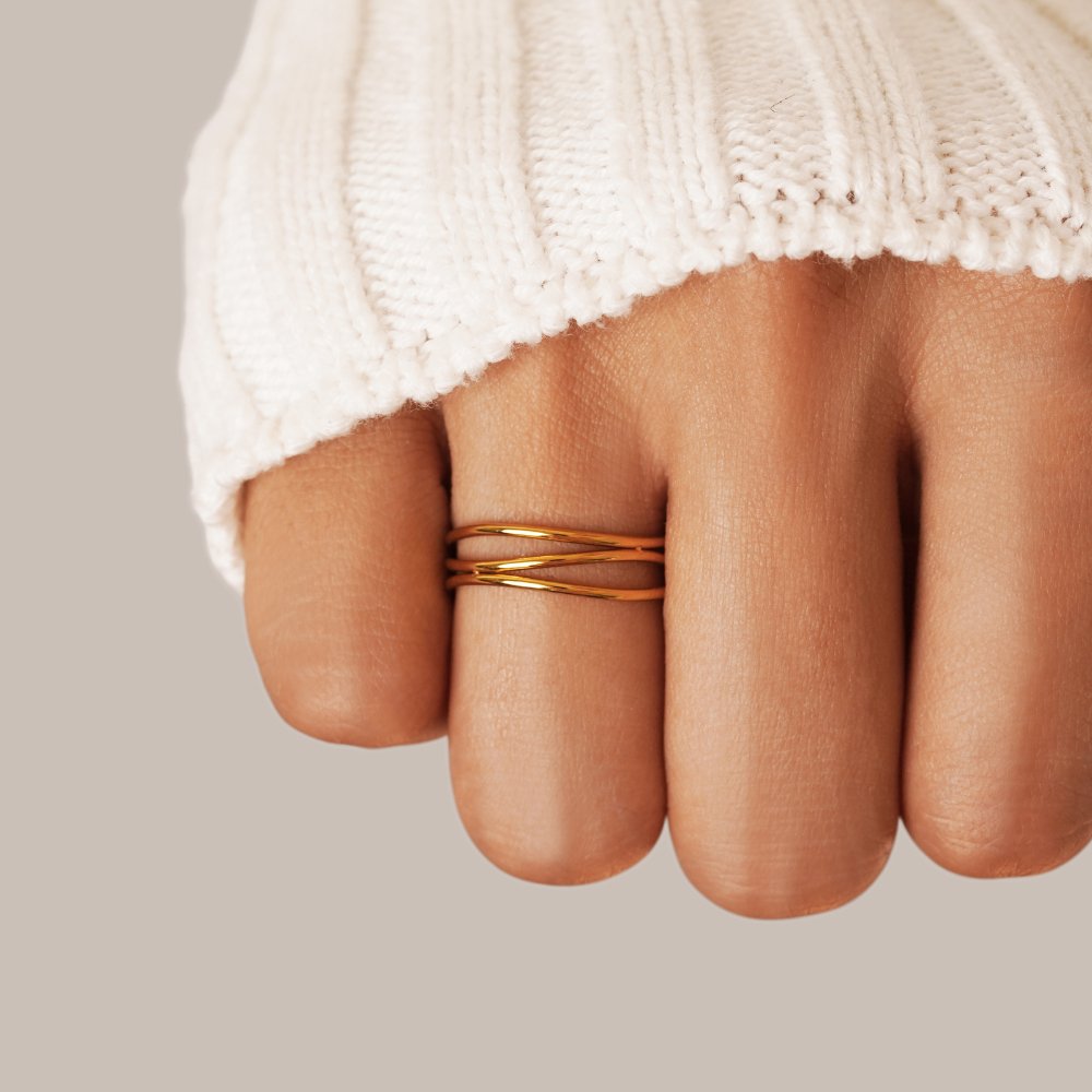 Gold-Tone Infinity Loop Ring