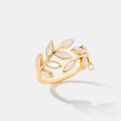 Gold-Tone Leaf Ring