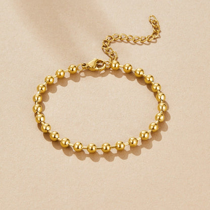 Lulu Gold-Tone Bead Bracelet