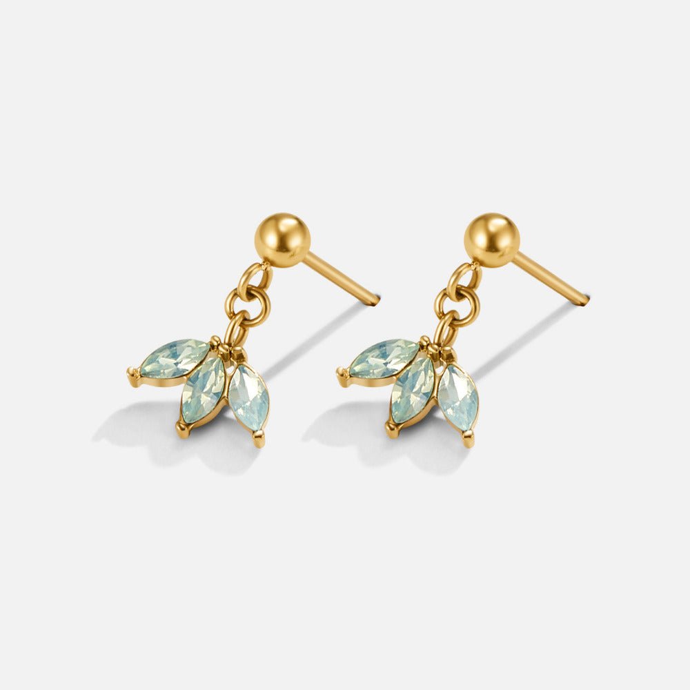 Gold-Tone Marquise Petal Drop Earrings