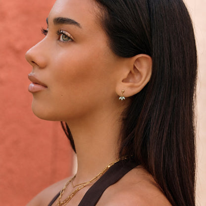 Gold-Tone Marquise Petal Drop Earrings