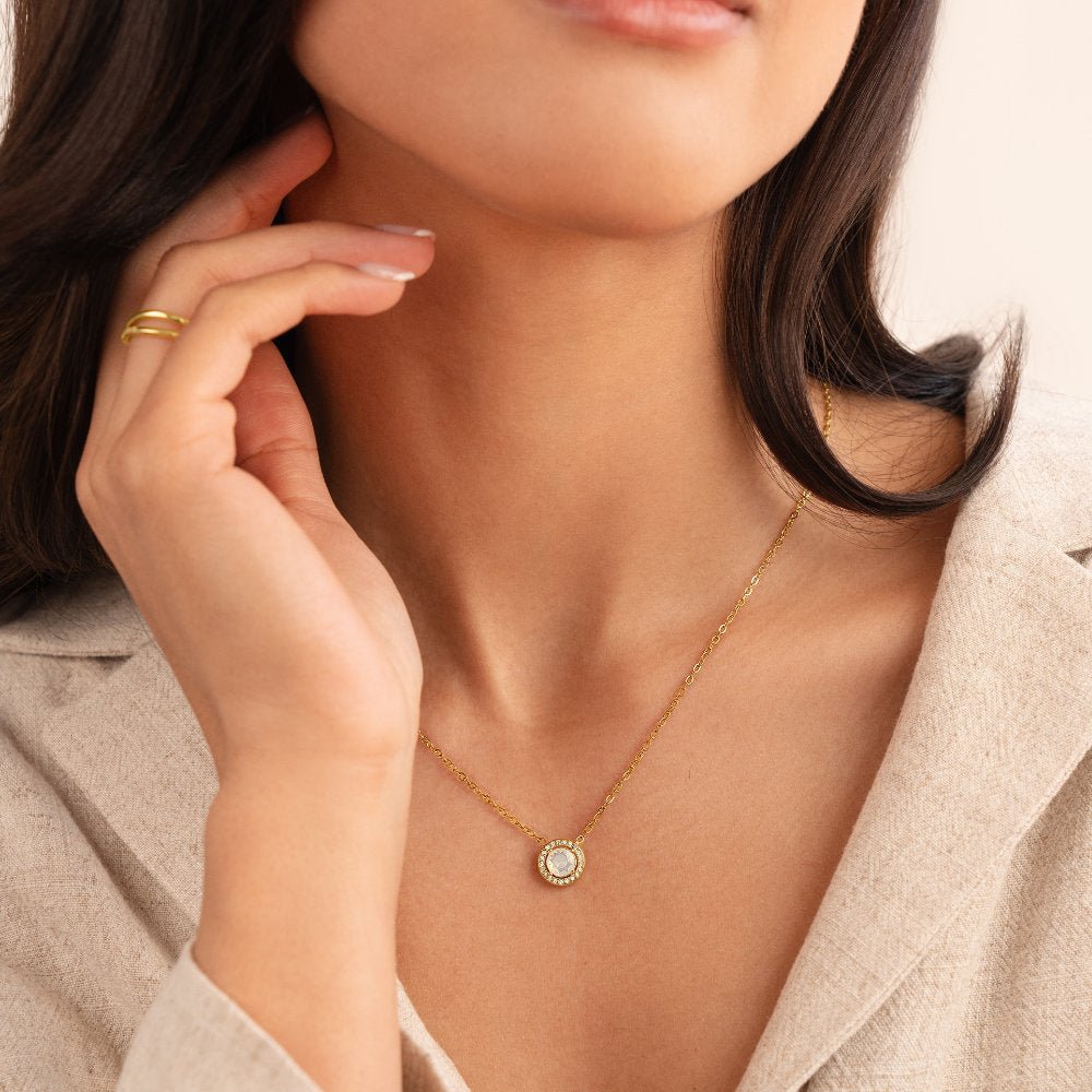 Gold-Tone Crystal Necklace