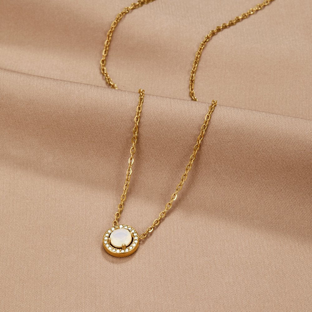 Gold-Tone Crystal Necklace