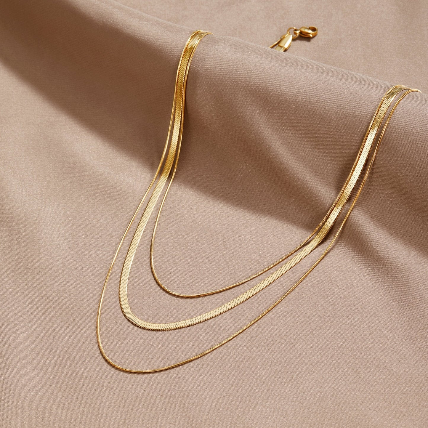 Gold-Tone Multi-Strand Chain Necklace