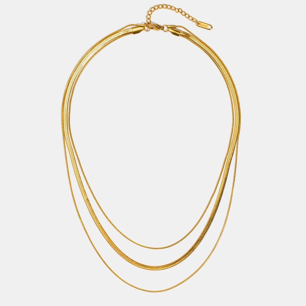Gold-Tone Multi-Strand Chain Necklace