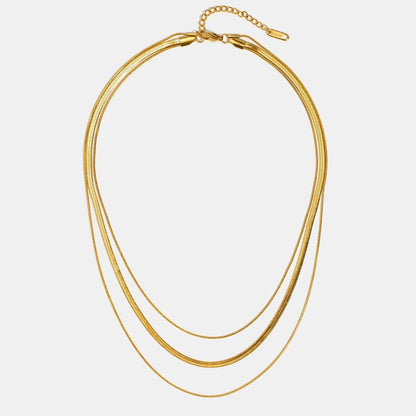 Gold-Tone Multi-Strand Chain Necklace