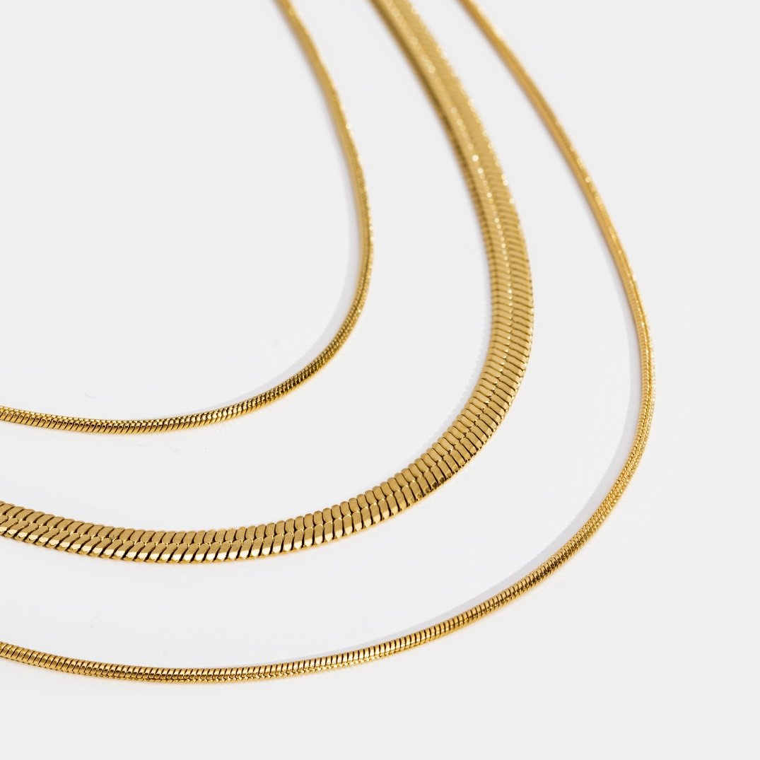 Gold-Tone Multi-Strand Chain Necklace
