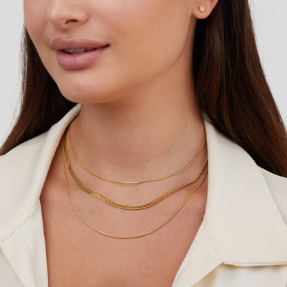 Gold-Tone Multi-Strand Chain Necklace