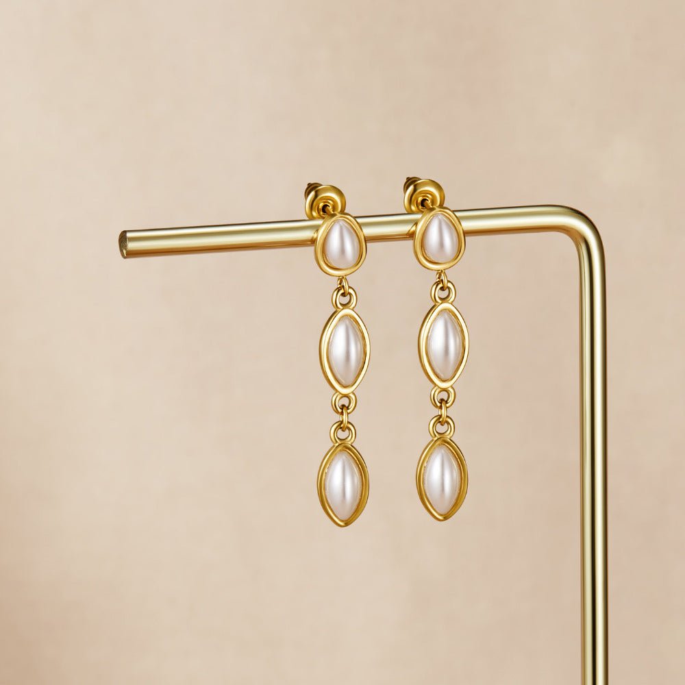 Serena Gold-Tone Pearl Drop Earrings