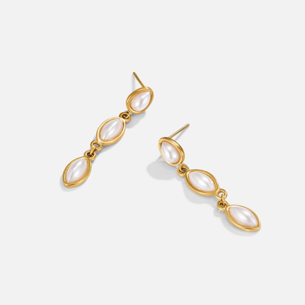 Serena Gold-Tone Pearl Drop Earrings
