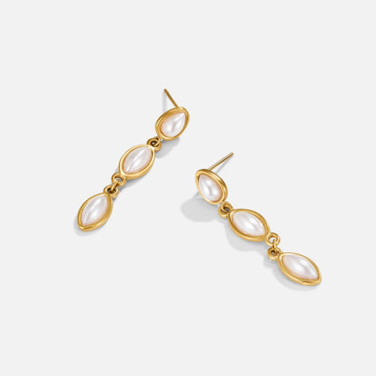 Serena Gold-Tone Pearl Drop Earrings