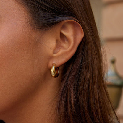 Serenity Gold-Tone Hoop Earrings