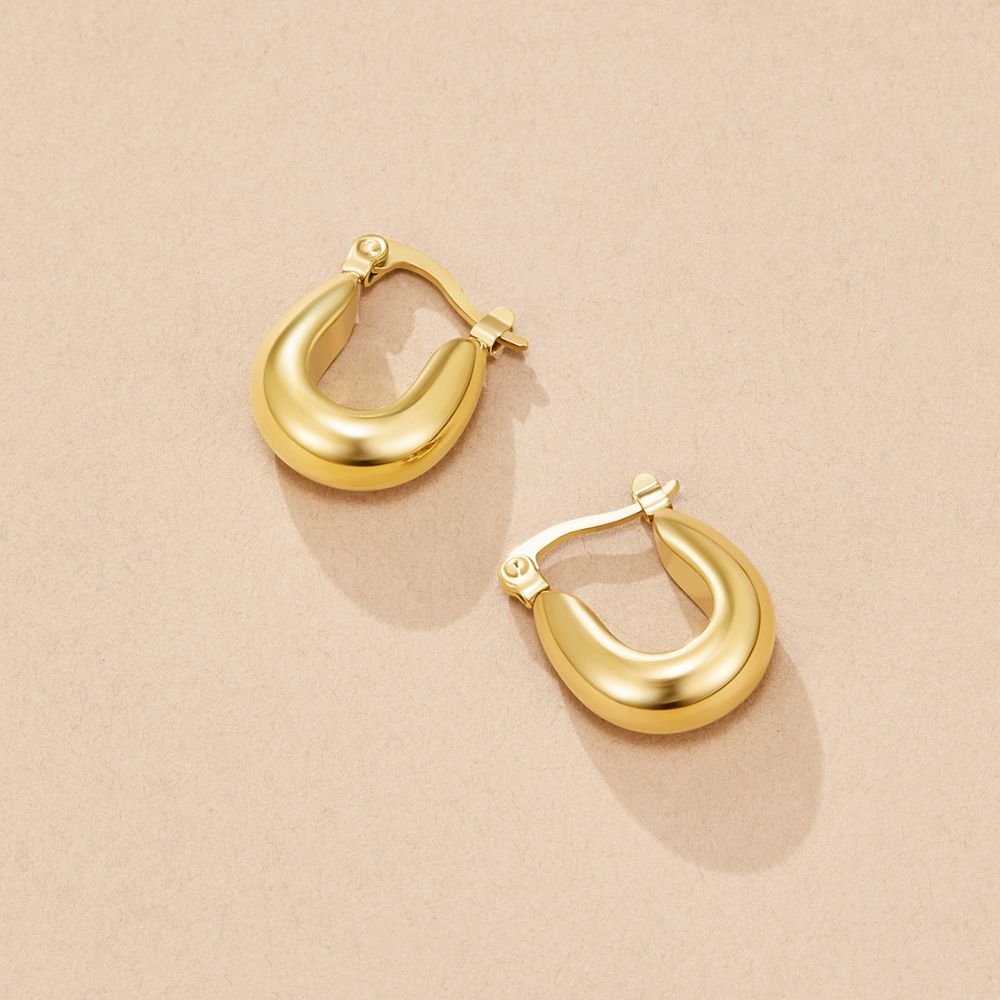 Serenity Gold-Tone Hoop Earrings