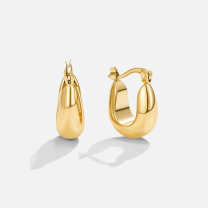 Serenity Gold-Tone Hoop Earrings