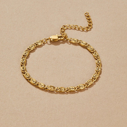 Gold-Tone Swirl Link Bracelet
