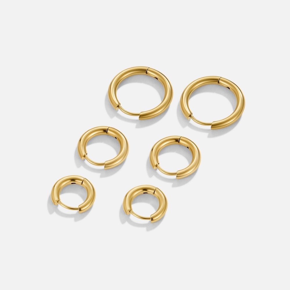 Gold-Tone Mini Hoop Trio Set