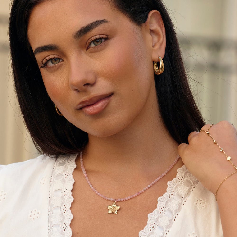Golden Bloom Pendant Necklace