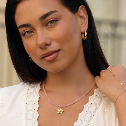 Golden Bloom Pendant Necklace