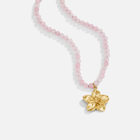 Golden Bloom Pendant Necklace