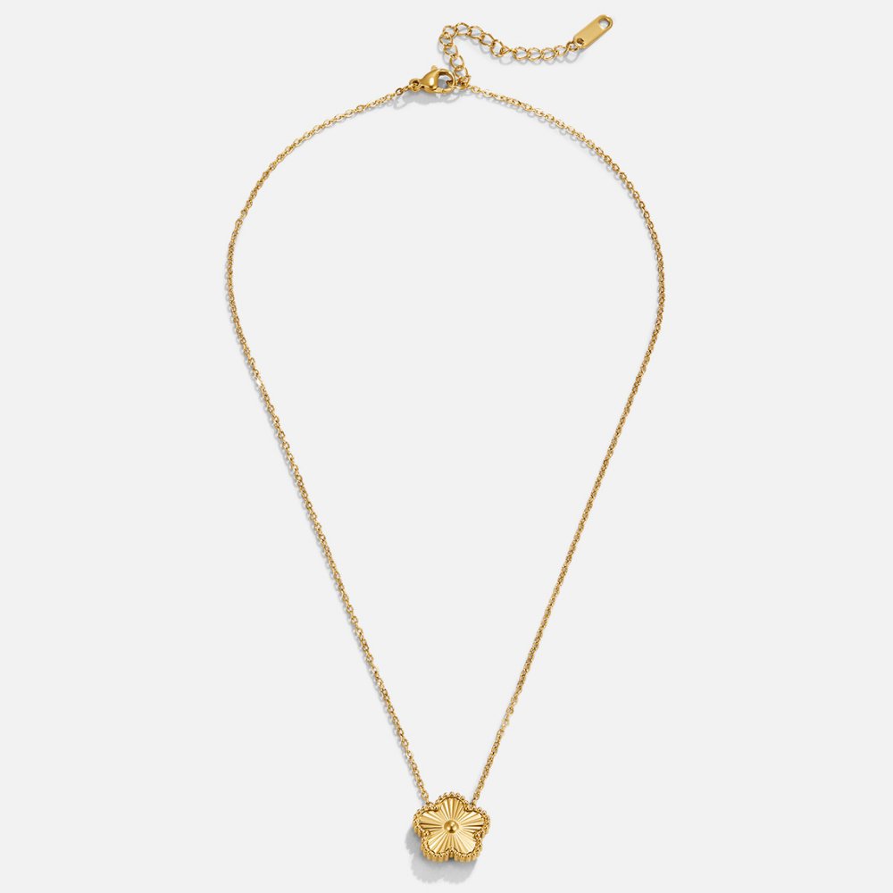 Golden Clover Pendant Necklace