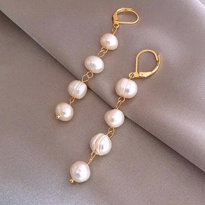 Gold-Tone Freshwater Pearl Earrings