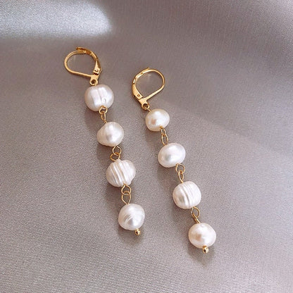 Gold-Tone Freshwater Pearl Earrings