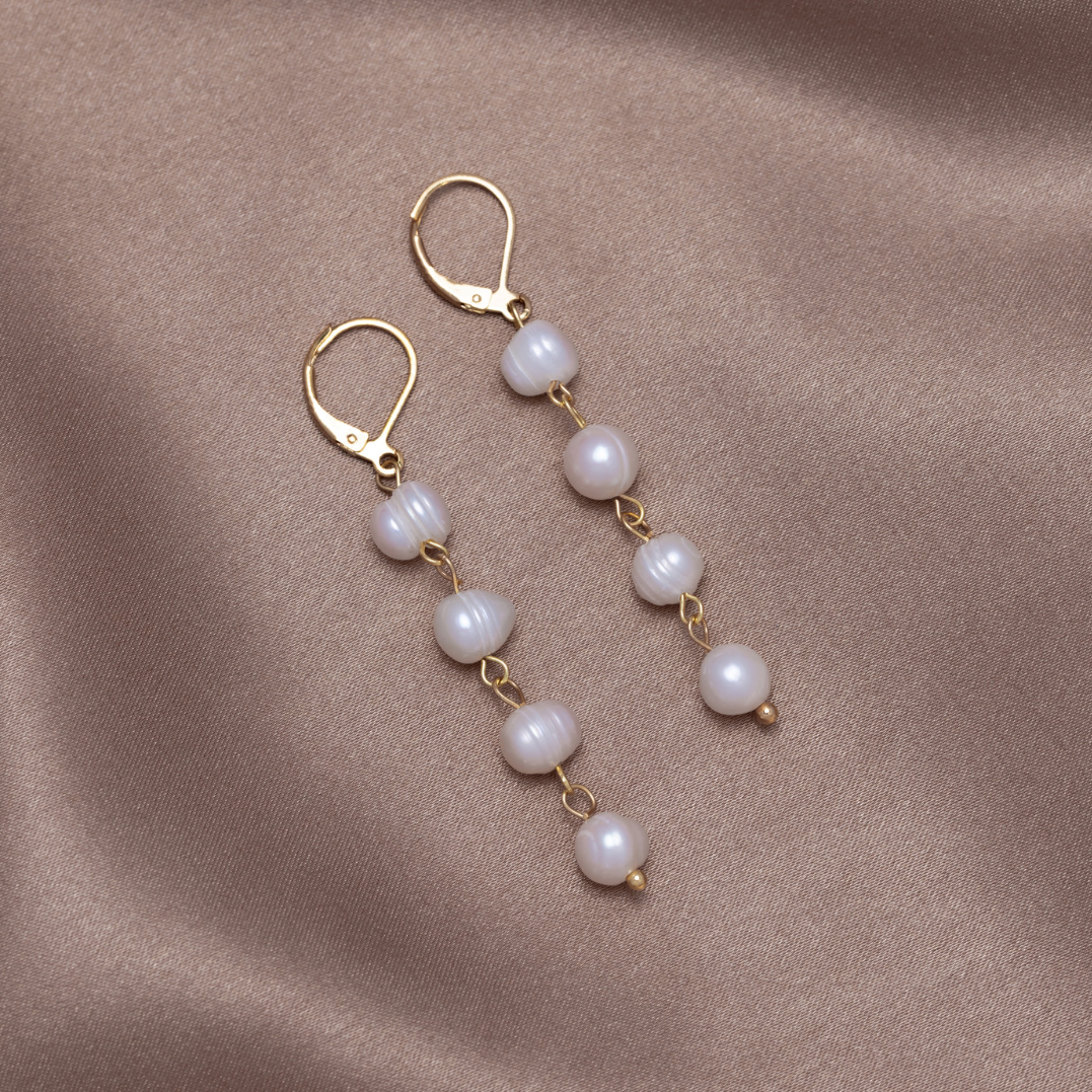 Gold-Tone Freshwater Pearl Earrings
