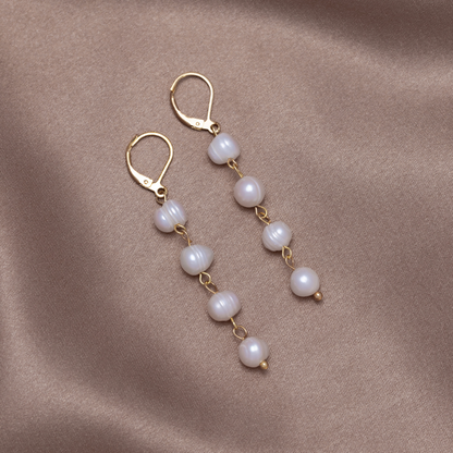 Gold-Tone Freshwater Pearl Earrings