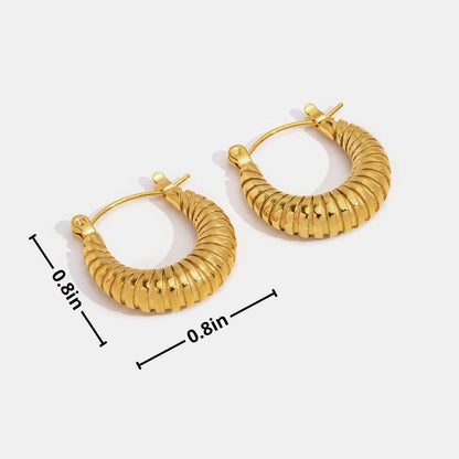 Mia Gold-Tone Croissant Hoops