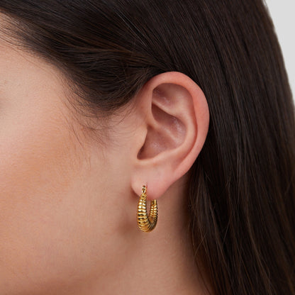 Mia Gold-Tone Croissant Hoops