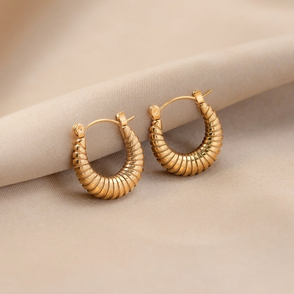 Mia Gold-Tone Croissant Hoops