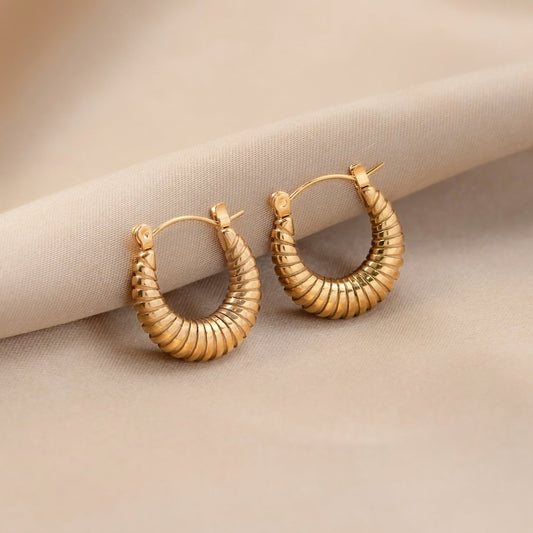 Mia Gold-Tone Croissant Hoops